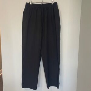 Walter‎ Hagen Men's Black Golf Athletic Track Pants Sz L Elastic Waist Zip Cuffs